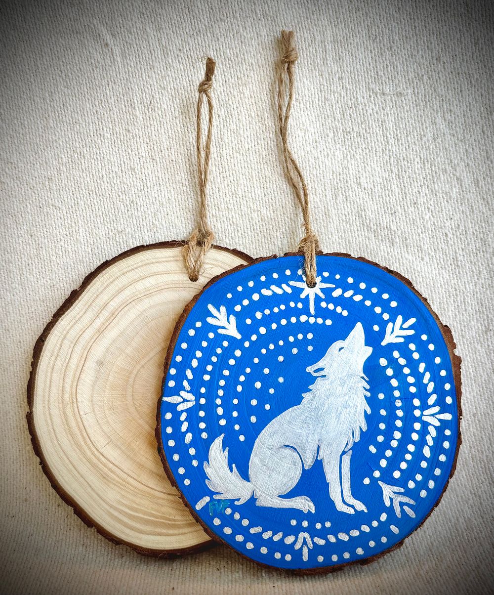 Big Silver Woof Ornament