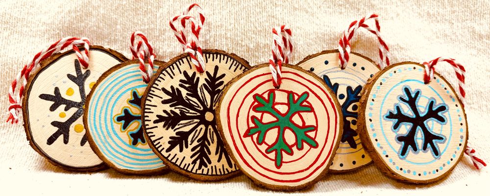Snowflake Ornament Bundle #1 (set of 6)