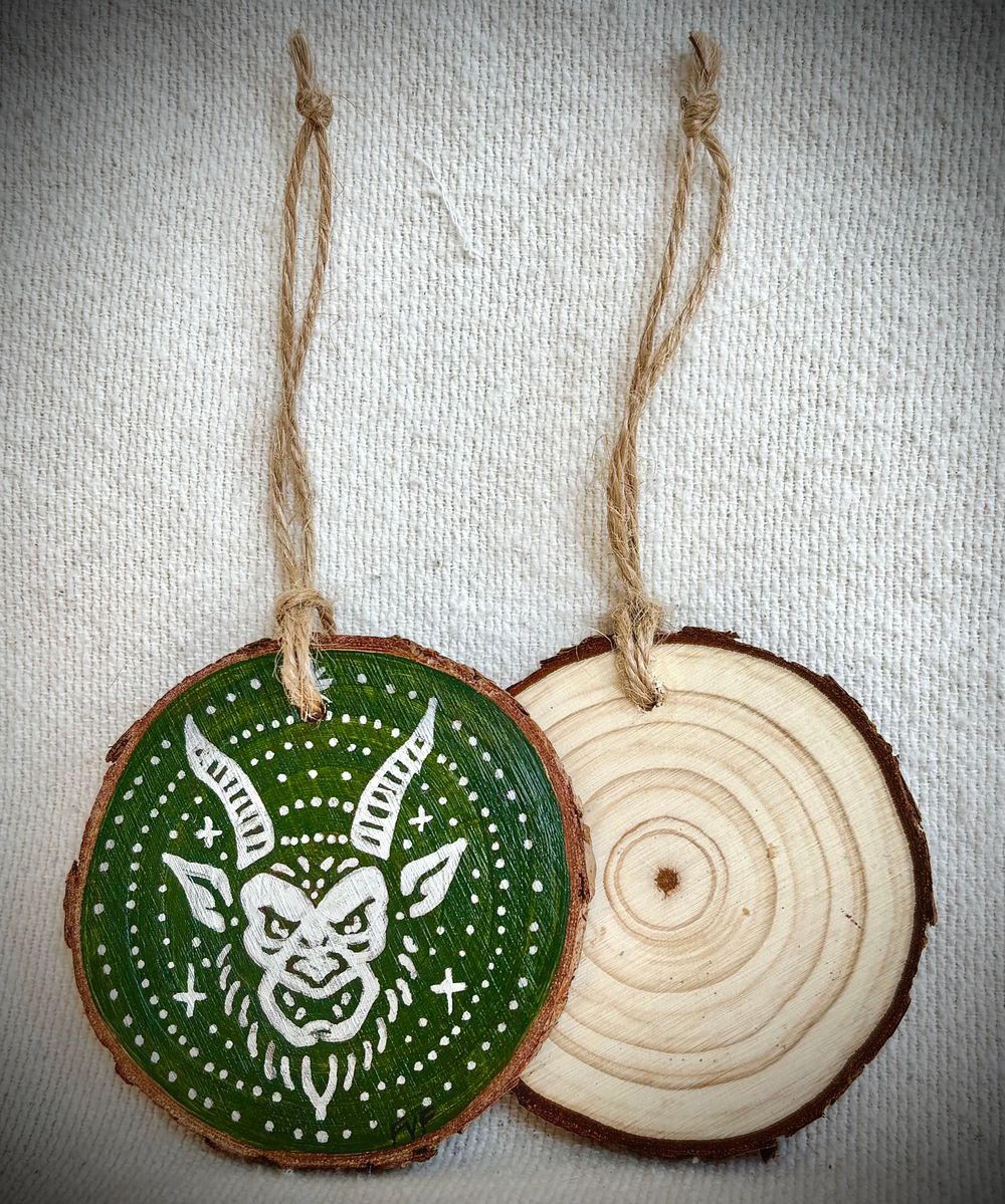 Silver Krampus Ornament